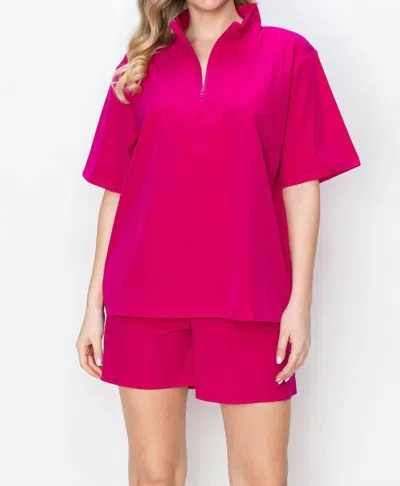 Joh Stretch Parachute Set In Fuschia In Pink