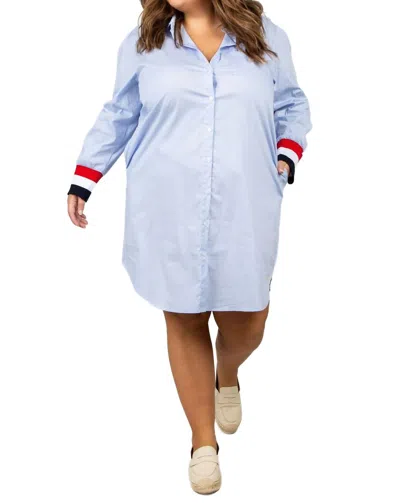 Joh Warda Shirt Dress - Plus In Light Blue