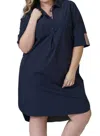 Joh Wendi Tunic Dress - Plus In Navy In Blue