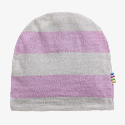 Joha Babies' Girls Lilac & Grey Thermal Wool Hat In Pink