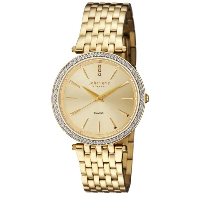 Johan Eric Fredericia Gold Dial Ladies Watch Je-f1000-02-002b In Neutral