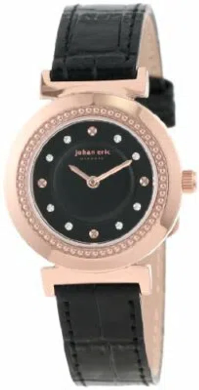 Pre-owned Johan Eric Women's Je1200-09-007 Djursland Rose-gold Swarovski Crystal Watch