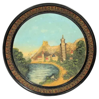 Pre-owned Johann Maresch Majolica Wall Decoration Plate By , Austria, Circa 1900 In Brown