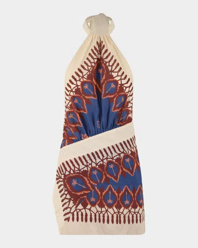 Johanna Ortiz Playa Grande Summer Vacation Salt Dreamer Cotton Mini Dress In Multi