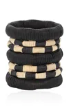 Johanna Ortiz A Mooring Line Natural Fiber Bangles In Black