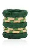 Johanna Ortiz A Mooring Line Natural Fiber Bangles In Green