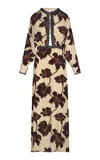 Johanna Ortiz Adoración Continua Silk Maxi Dress In Brown