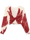 Johanna Ortiz Afterwork Reversible Crop Top In Multi