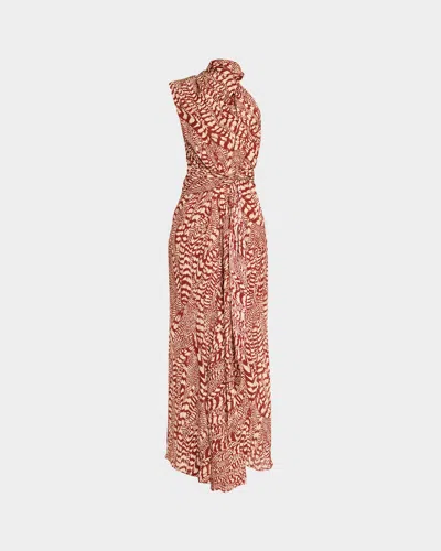Johanna Ortiz Airborne Grace Silk Maxi Dress In Brown