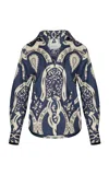Johanna Ortiz Albulaida Cotton Tunic Top In Blue