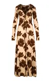 Johanna Ortiz Alma Bordada Ankle Dress In Nude