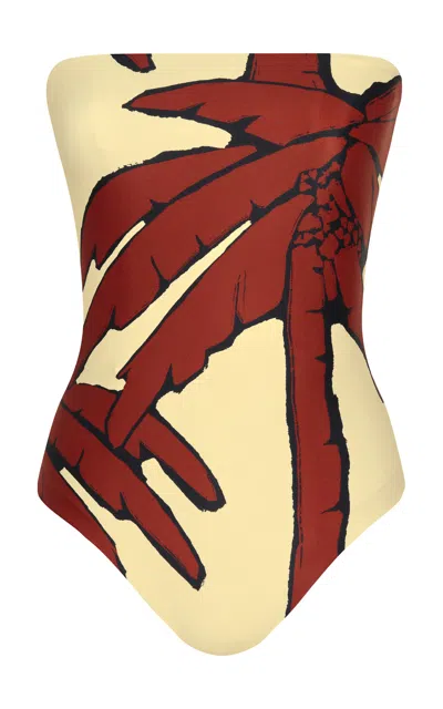 Johanna Ortiz Alta Mar One-piece Bathing Suit In Palm Tree Print