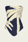 JOHANNA ORTIZ ALTA MAR ONE PIECE IN SWIM SALTY PALMS BLUE