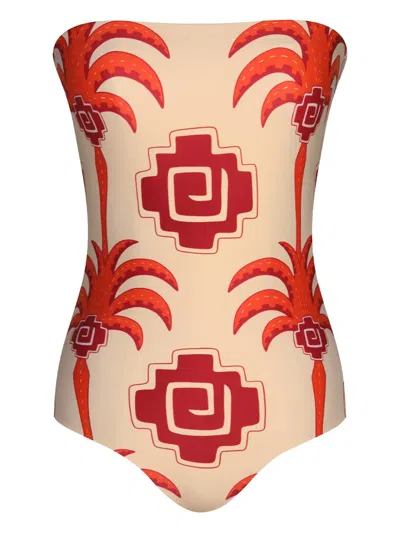 JOHANNA ORTIZ ALTA MAR PALM-TREE SWIMSUIT