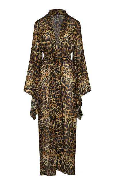 Johanna Ortiz Amazon Kimono In Brown