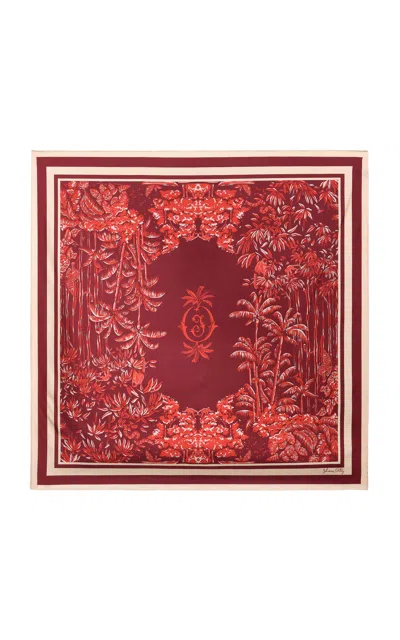 Johanna Ortiz Ancestral Pathways Scarf In Red