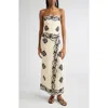 Johanna Ortiz Ancient Midi Dress - Women's - Viscose/linen/flax In Neutral