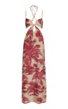 Johanna Ortiz Andalusian Rhythms Silk Maxi Dress In Red