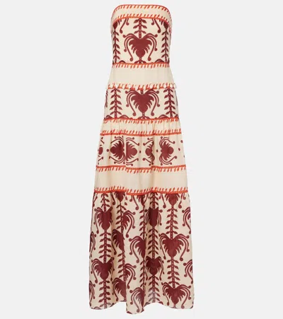 Johanna Ortiz Another Chance Printed Linen Maxi Dress In Multi