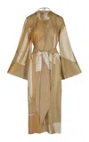 Johanna Ortiz Aqua Cruiser Printed Cotton Midi Dress In Nude