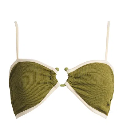 Johanna Ortiz Aquatic Days Bikini Top In Green