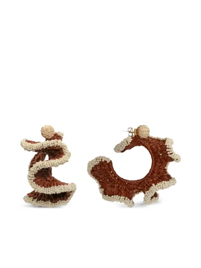 Johanna Ortiz Artistic Expressions Earrings In Brown