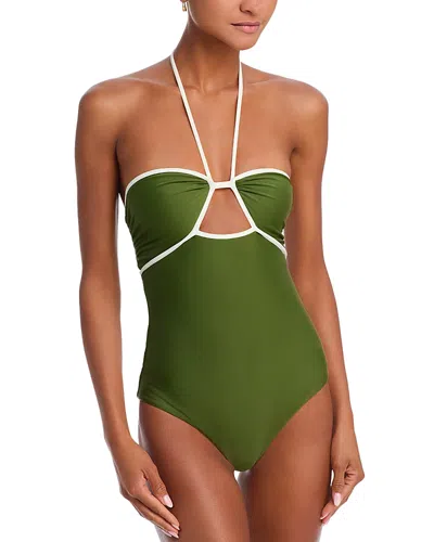 【JOHANNA ORTIZ】foreing coastlines cutout recycled swimsuit JOHANNA ORTIZ Boleros Y Voleros ruffled recycled swimsuit