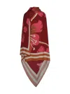 Johanna Ortiz Astromelia Floral-print Silk Shawl In Red