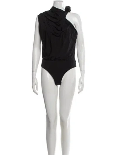 Pre-owned Johanna Ortiz Asymmetrical Sleeveless Bodysuit In Gray