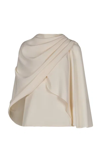 Johanna Ortiz Atlas Wrap-front Top In Neutral