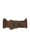 Johanna Ortiz Aztec Culture Palm And Leather Belt In Brown