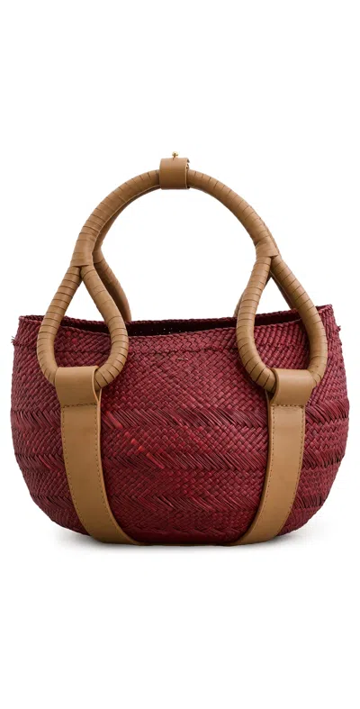 Johanna Ortiz Ballad Of The Frontier Mini Tote Bag Wine/beige