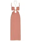 Johanna Ortiz Bambuco Viejo Midi Dress Pale Rose In Pink