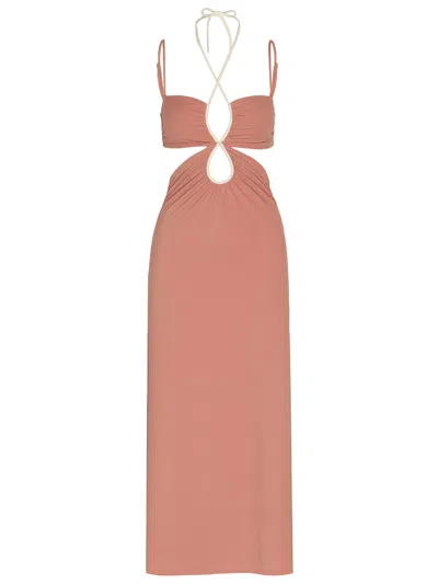 Johanna Ortiz Bambuco Viejo Midi Dress Pale Rose In Pink