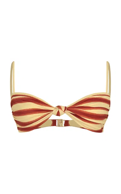 Johanna Ortiz Bandana Marina Striped Bikini Top In Stripe