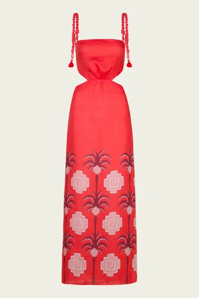 Johanna Ortiz Beach Harmony Dress In Red Wine