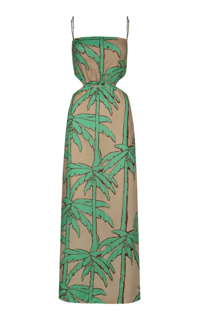 Johanna Ortiz Beach Harmony Dress In Salty Trousers Mint In Print