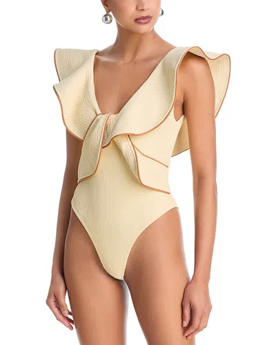 Johanna Ortiz Beaches One Piece Swimsuit In Neutral