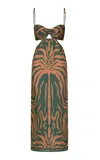 Johanna Ortiz Beacon Of Style Printed Linen Midi Dress