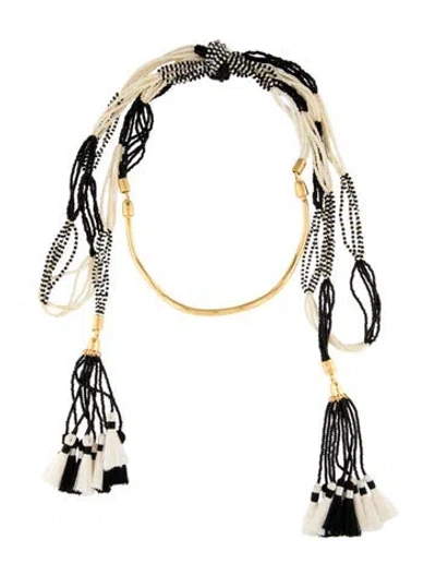 Pre-owned Johanna Ortiz Bead & Cotton Atributos De Poder Collar Necklace, 80" In Multi