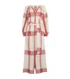 Johanna Ortiz Diosa Geometrica Plunged Cotton Maxi Dress In Multi