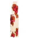 Johanna Ortiz Best Of Times Embellished Printed Crepe Halterneck Maxi Dress In Neutral