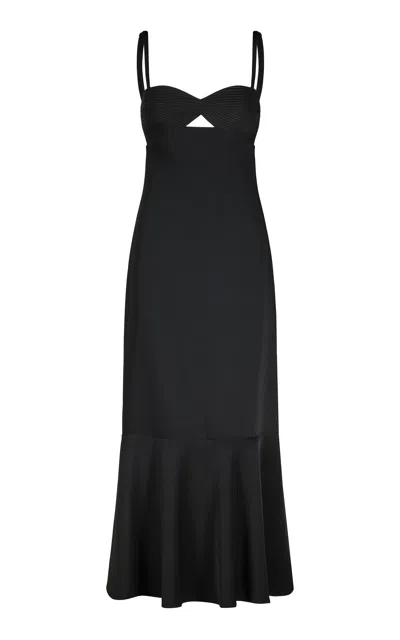 Johanna Ortiz Birds Powerful Stitches Maxi Dress In Black
