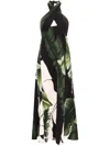 Johanna Ortiz Elegant Expedition Criss Cross Halter Midi Dress In Black