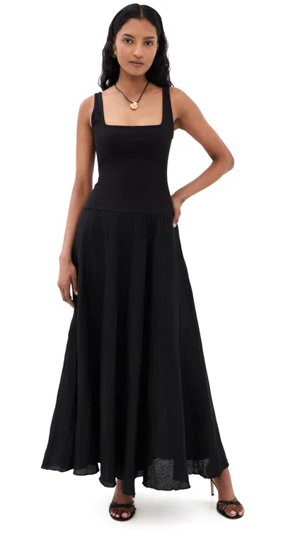 Johanna Ortiz Mariner Sleeveless Maxi Dress In Black