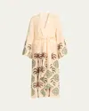 Johanna Ortiz Boa Whisper Maxi Kimono In Multi