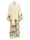 Johanna Ortiz Boa Whisper Palm-tree Geometric-print Robe In Multi