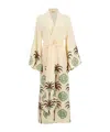 Johanna Ortiz Boa Whisper Palm-tree Geometric-print Robe In Neutral