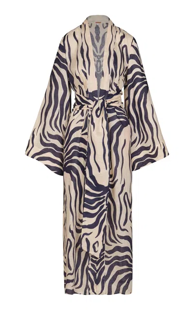 Johanna Ortiz Boa Whisper Printed Linen Cover-up Robe In Pink