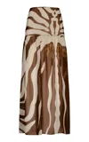 Johanna Ortiz Bohemia Convertible Georgette Midi Dress In Multi